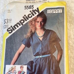 VTG.1982 SIMPLICITY PATTERN…Culottes / Dress…size 8 Miss